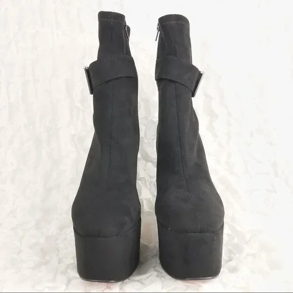 MichellMacaron Buckle Short Boots 13.5cm Heel - Picture 4 of 16